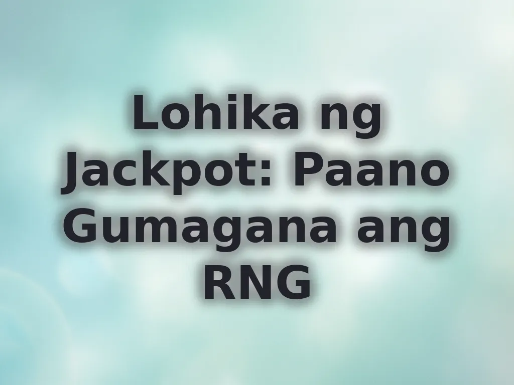 Lohika ng Random Number Generator